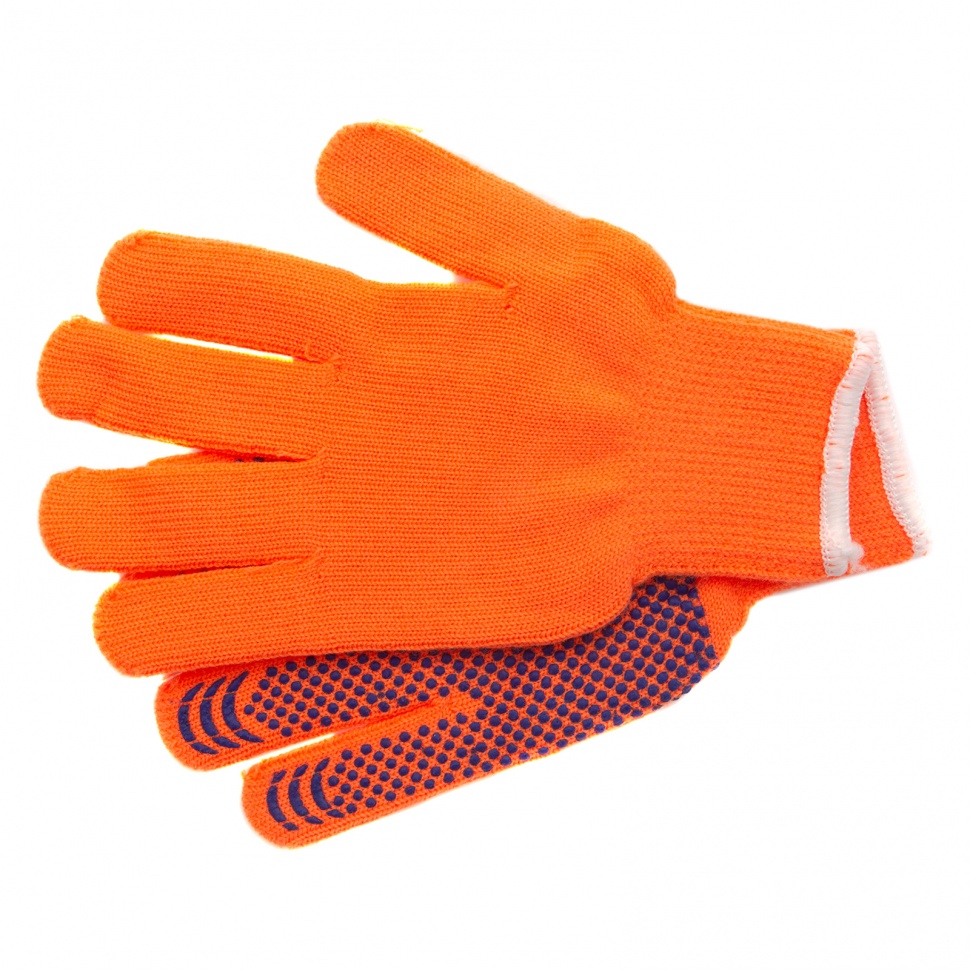 Перчатки полиакрилонитрильные плюшевого переплет, ПВХ "Точка", 10 кл, 58 гр Сибртех  (67768)