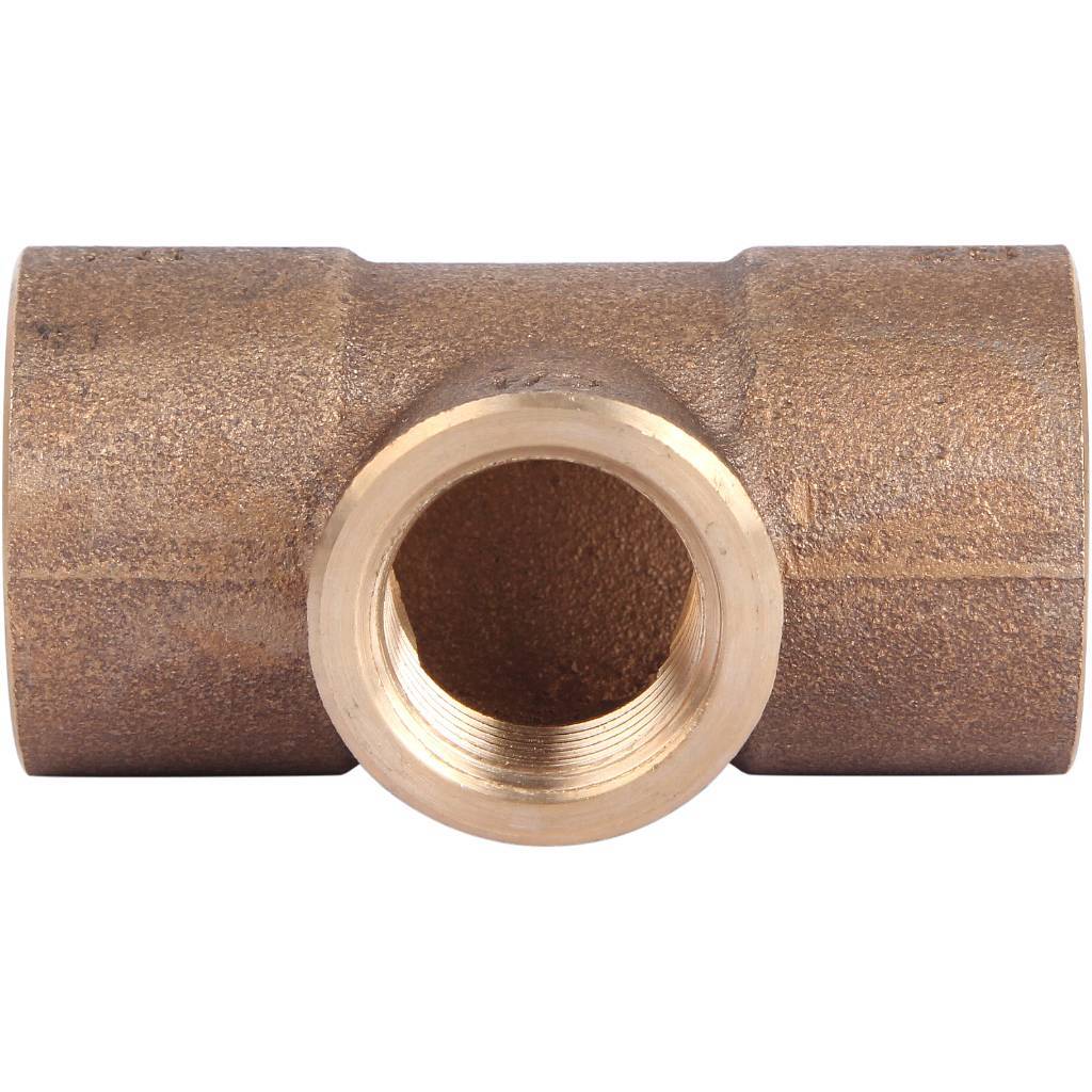 Тройник 28x1/2"x28 переходной под пайку с резьбой (ВР) SANHA бронза 141302812