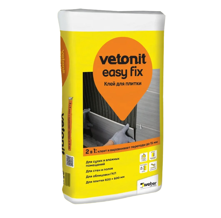 Плиточный клей Вебер Ветонит Easy Fix 25 кг