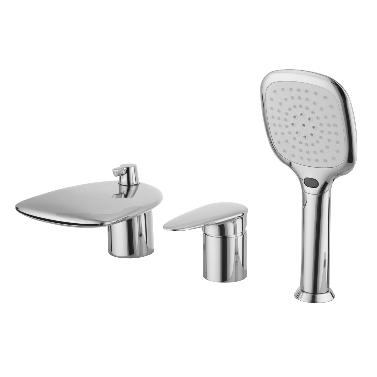 Смеситель для ванн "status"  lm4445c (встраиваемый) на 3 отверстия  (1/4) "lemark"