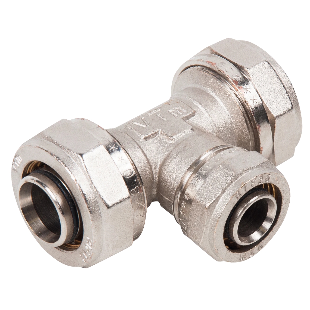 Тройник обжимной для металлополимерных труб 32 х 26 х 32 мм VALTEC