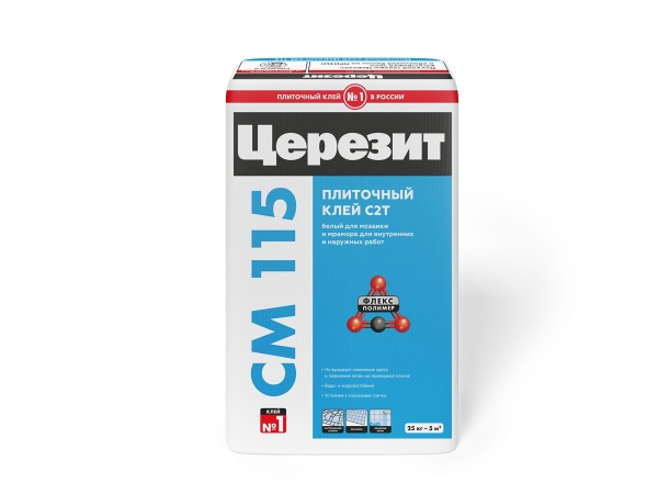 Плиточный клей Церезит СМ115 Marble Mosaic белый 25 кг