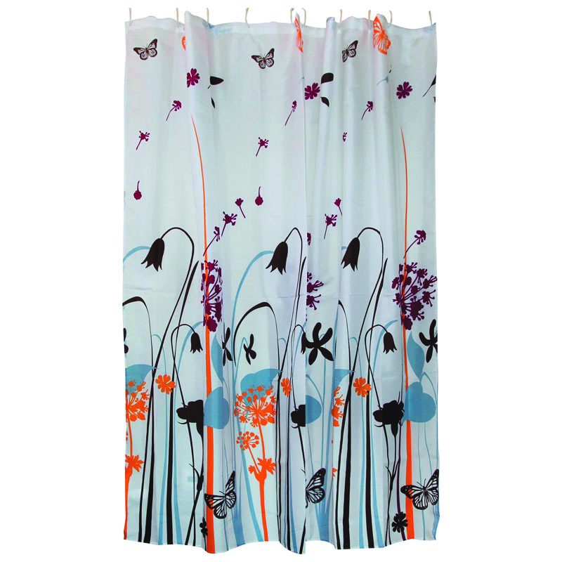 Штора для ванной 180*180 см (полиэстер)  (1/36) "рыжий кот"  sc-pe-10