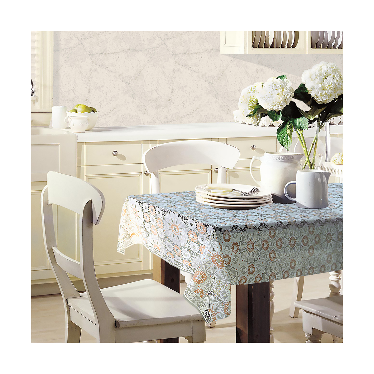 Скатерть пвх "элегия" 110*135 см (1/15) 004-beige\grey