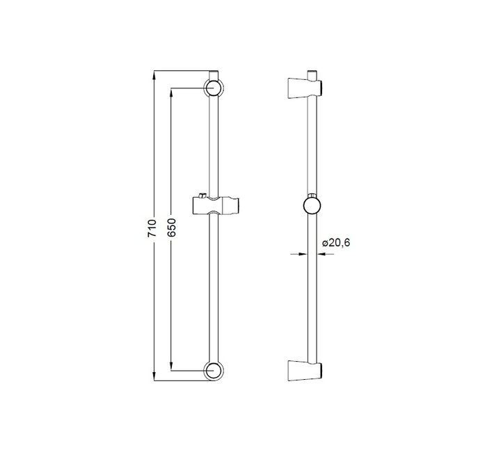 Стойка для душа 71 см (1/10) "iddis" a31552