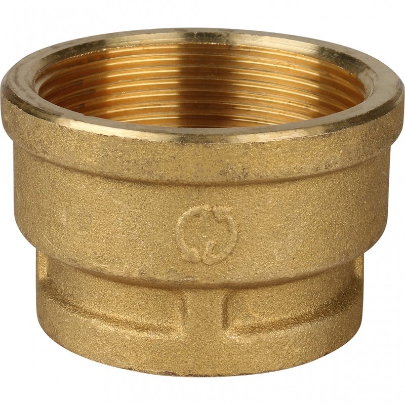 Муфта резьбовая переходная 2" x 1"1/4 ВР латунь STOUT