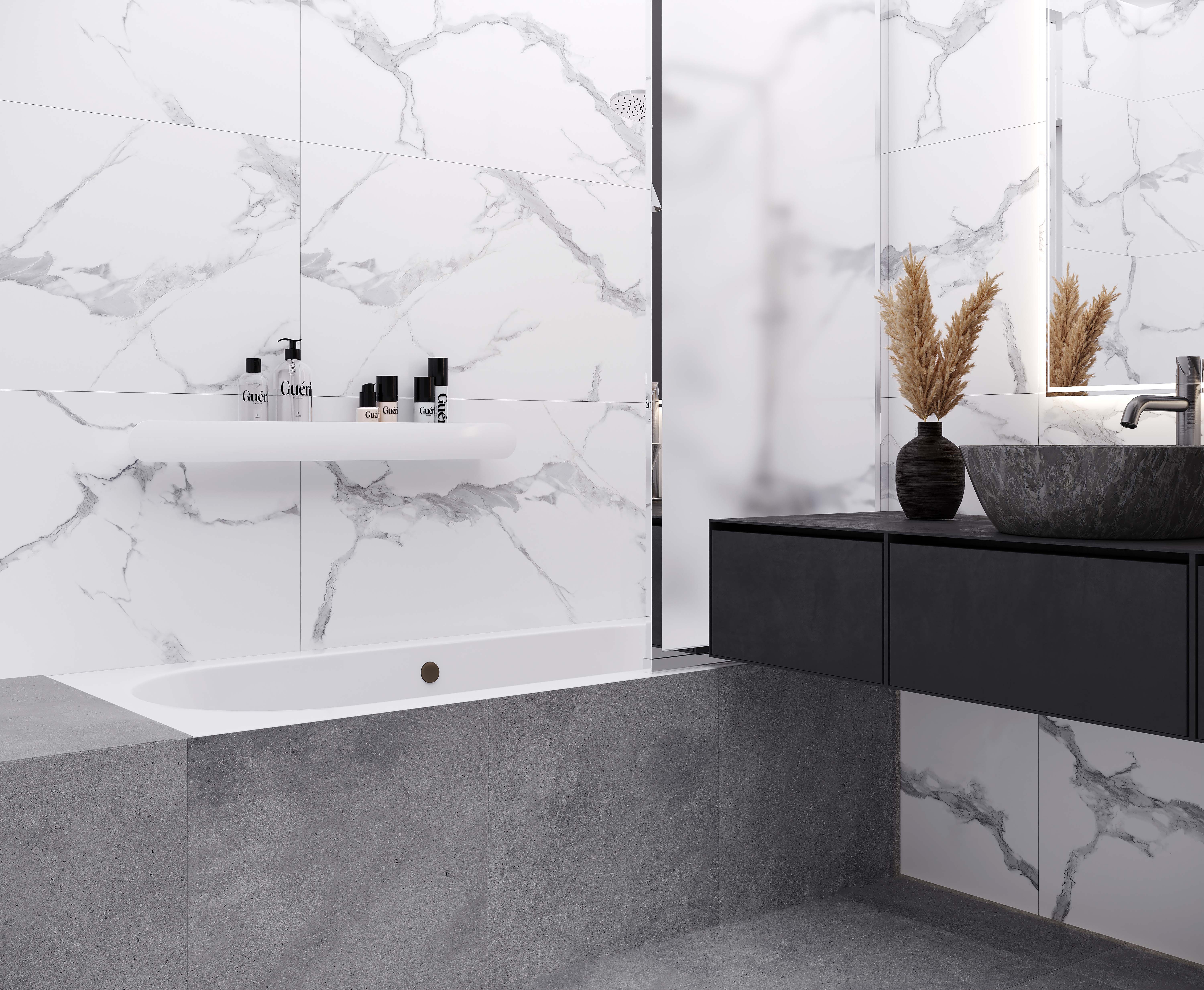 Statuario crown керамогранит белый сатинированный 60x120
