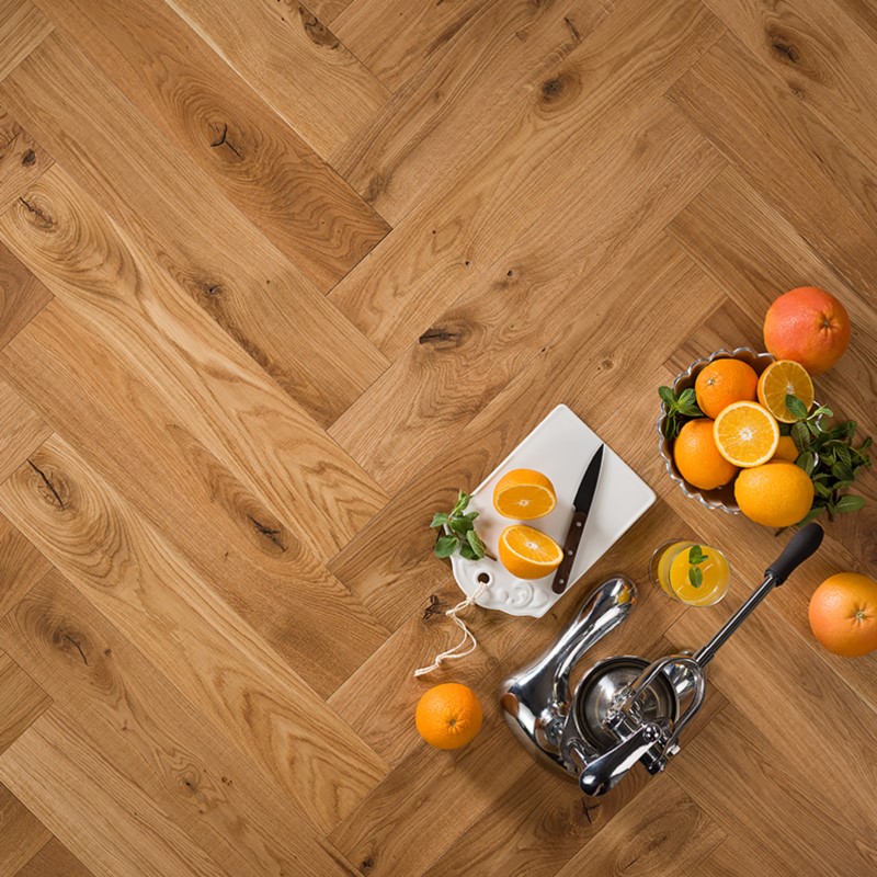 Coswick Английская ёлка 3-х слойная T&G шип-паз (90°) 1174-7569 Хельсингборг (Порода: Дуб)