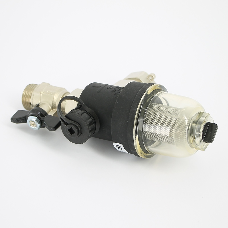 Фильтр-грязеуловитель UNI-FITT магнитный 3/4" с прозрачной колбой