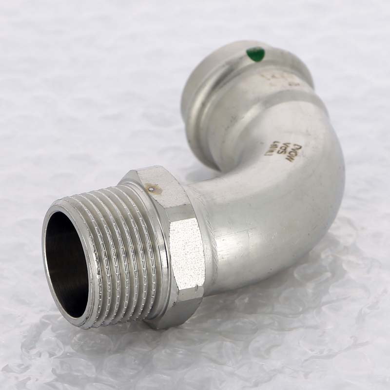 Угол пресс-Н 28x1" нержавеющая сталь Sanpress Inox VIEGA