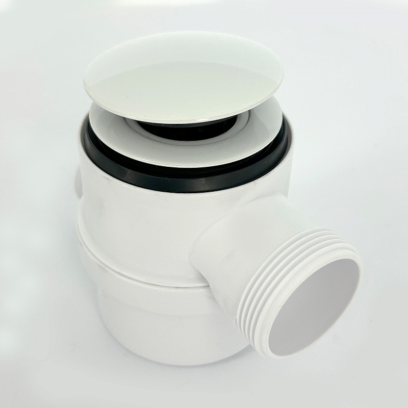 Слив-перелив McALPINE L=330-700 х 34 мм с раздв. перел., 70 мм слив, пробка, выход 40/50 мм, белый