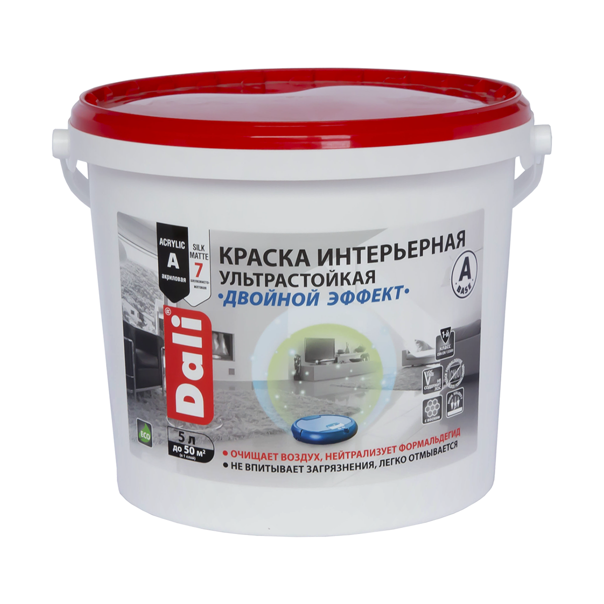 Краска "dali" интерьерная "двойной эффект" база c  5 л (1) "рогнеда"