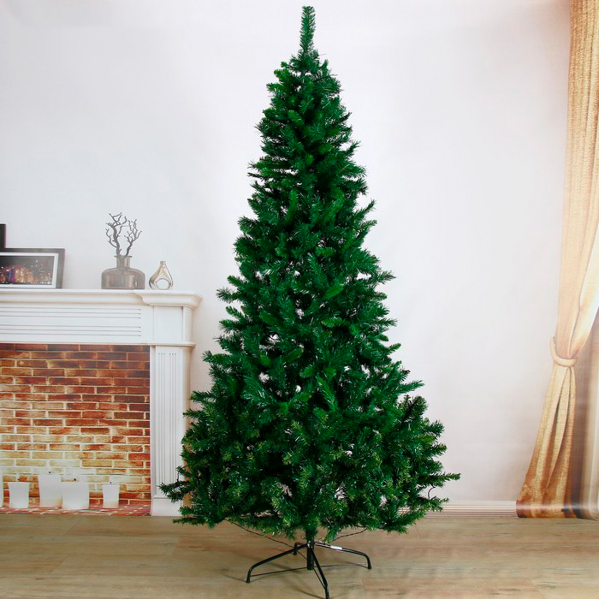 Ель декор. фиброоптич. sl726-210  210 см, 982 ветки (зеленая) "зимнее волшебство" 1108620