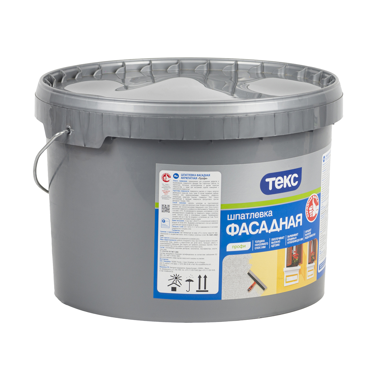 Шпатлевка фасадная "профи" 16 кг (1/44) текс