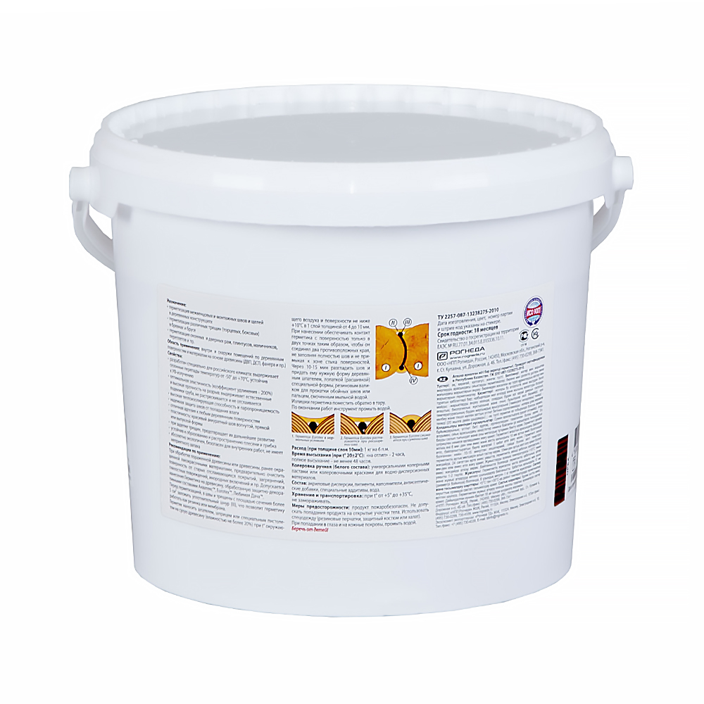 Герметик шовный для дерева "евротекс" сосна  6 кг (1) "рогнеда"