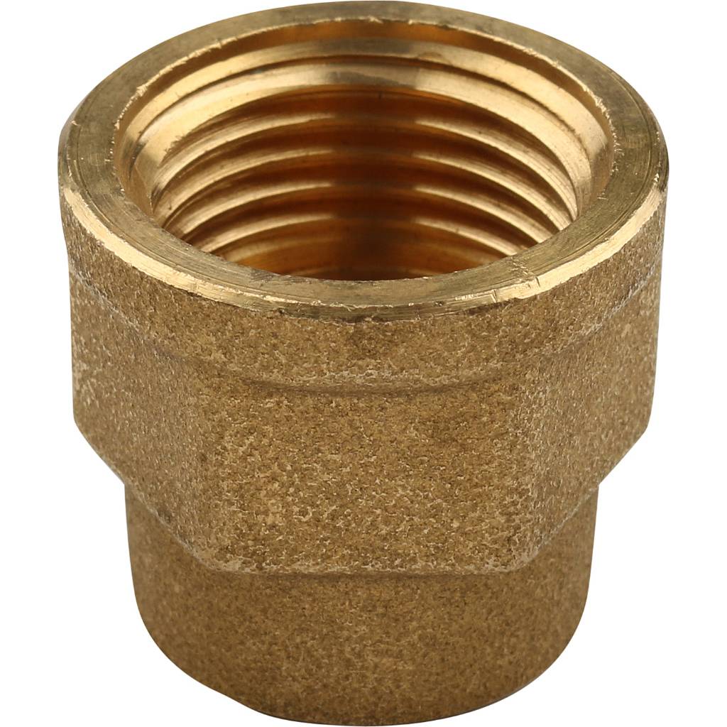 Муфта резьбовая ВР 1/2" x 3/8" латунь TIEMME