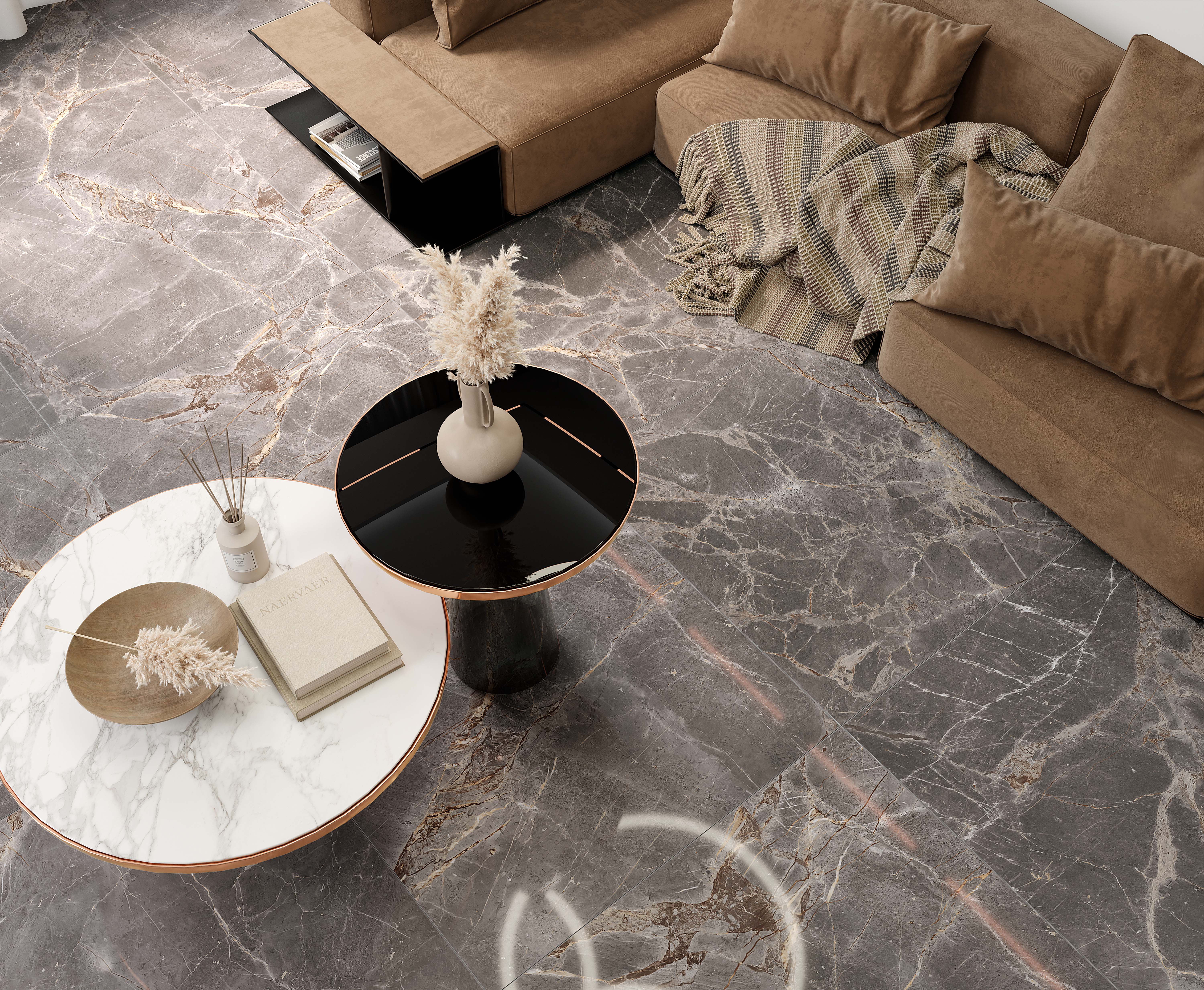 Nebula grey керамогранит полированный 80x80