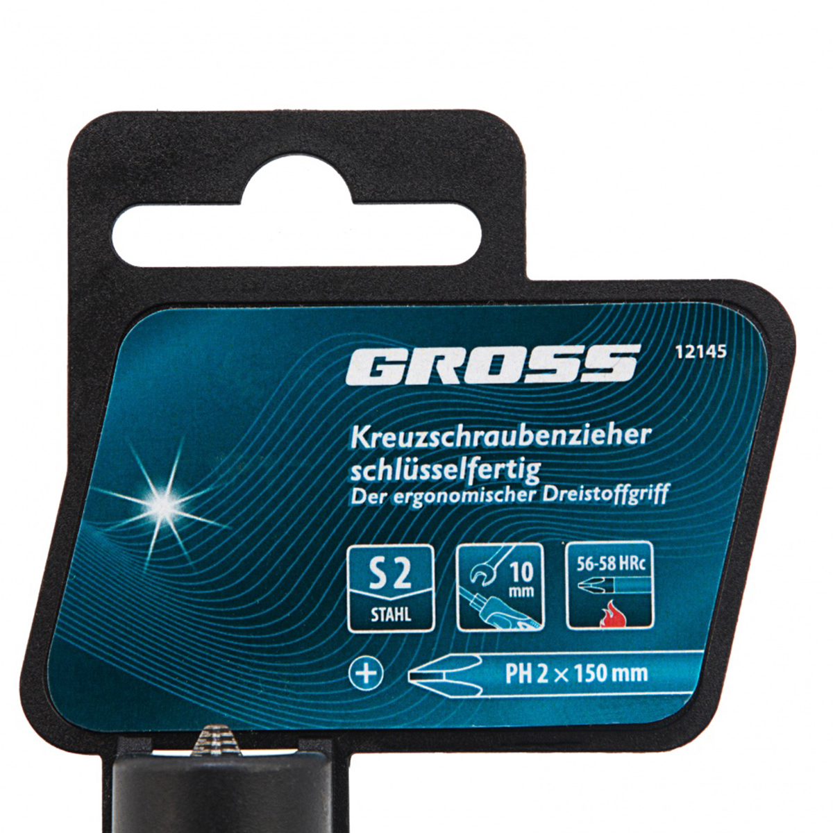 Отвертка ph2 х 150 мм трехкомп. рукоятка (1/120) "gross"