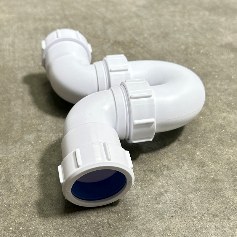 Сифон McALPINE трубный Р-образный 40 мм х 40 мм; вход/выход горизонтальный 40 мм компрес.