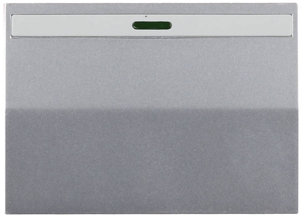 Выключатель СВЕТОЗАР ″ЭФФЕКТ″ проходн., с эффектом свечения, одноклав., без вставки и рамки, св.-серый метал., 10A/~250B