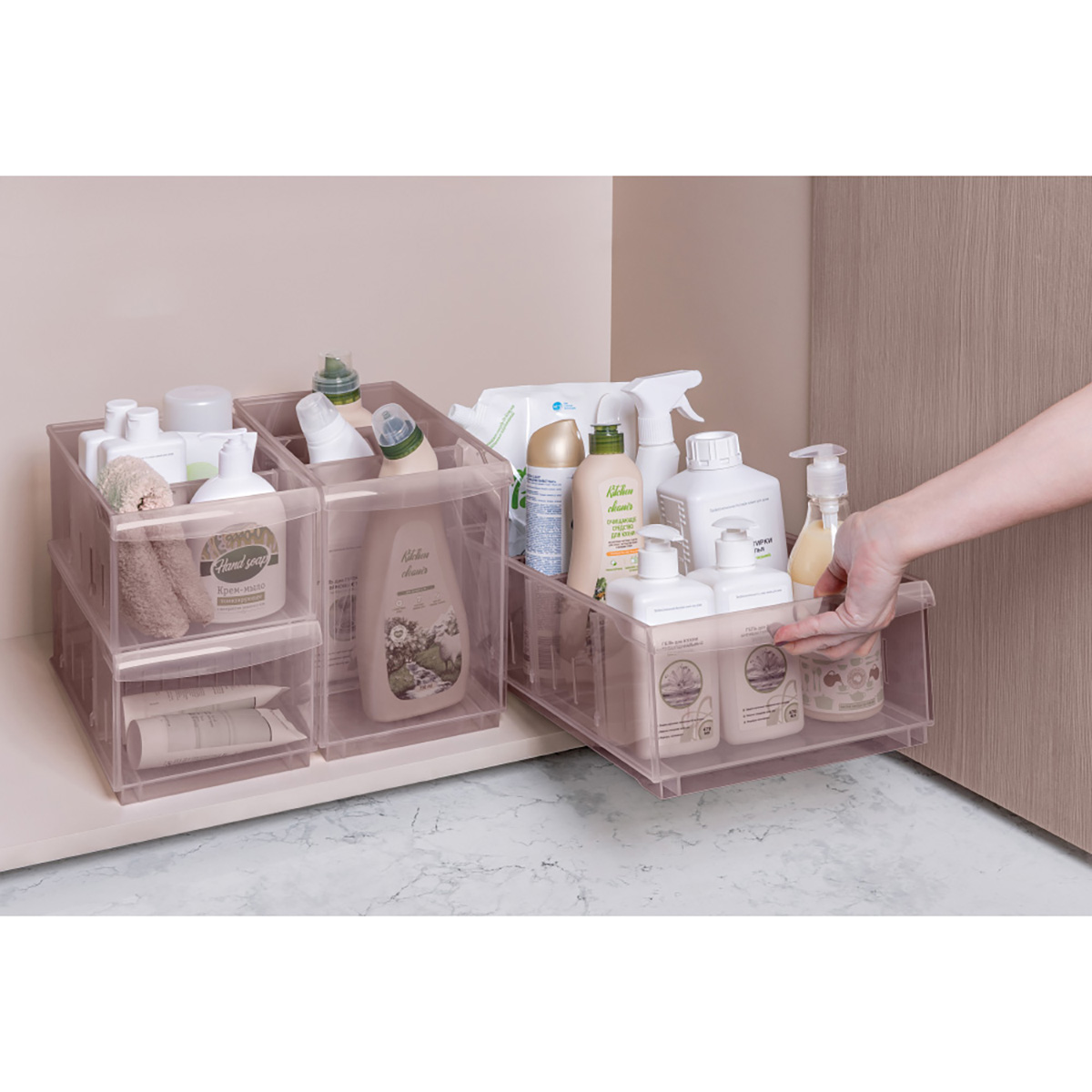 Контейнер универс. "optima" 150*266*87 мм  2,65 л (коричневый) (1/8) "бытпласт"