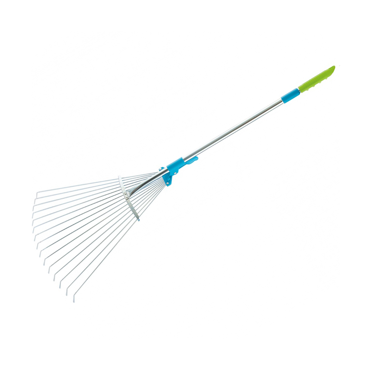 Грабли веерные стальные раздвижные "luxe" 15 зубов 190-600 мм, стальной черенок (1/18) "palisad"