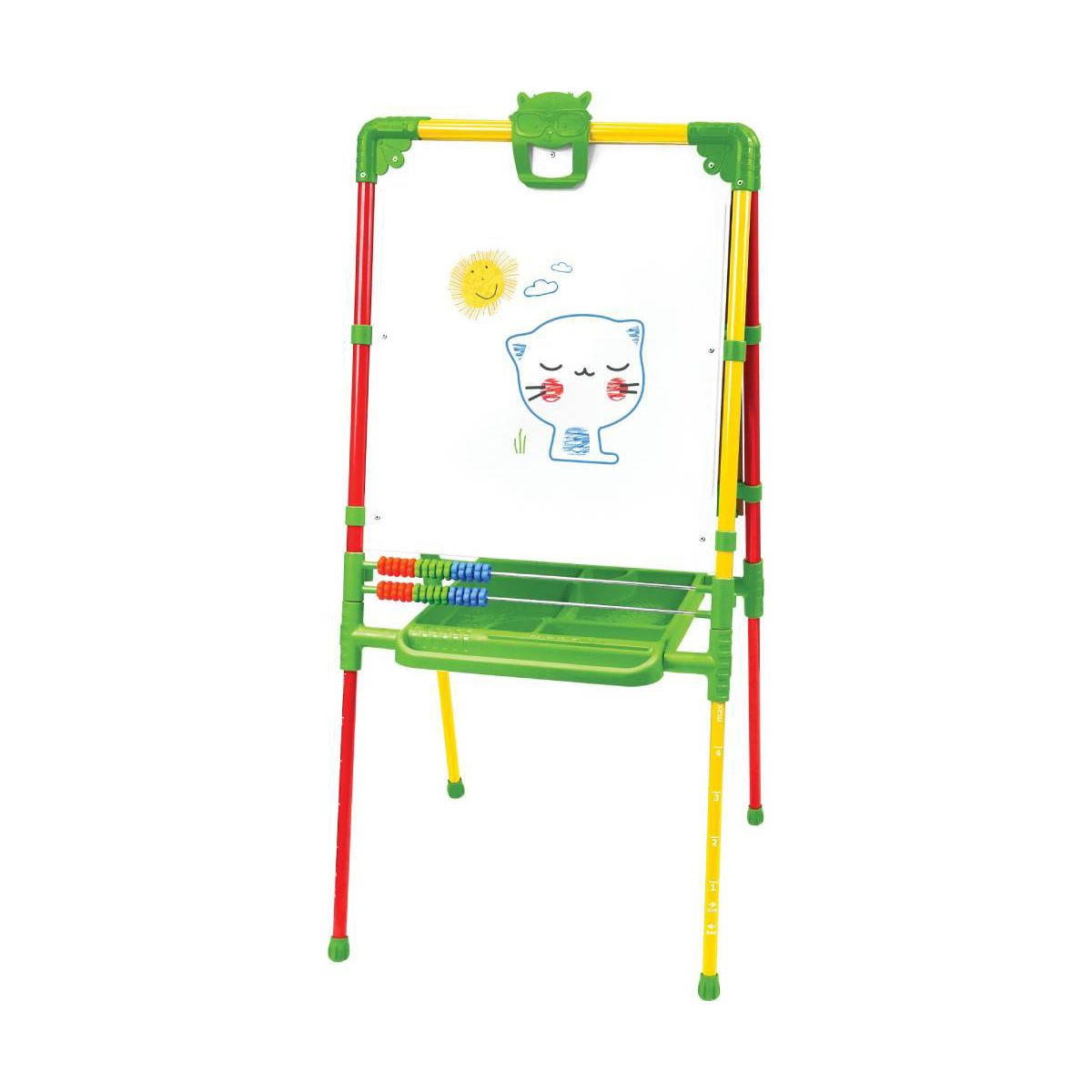 Мольберт детский двусторонний Nika М2Л/СФ2 Растущий, с пеналом, желто-красный