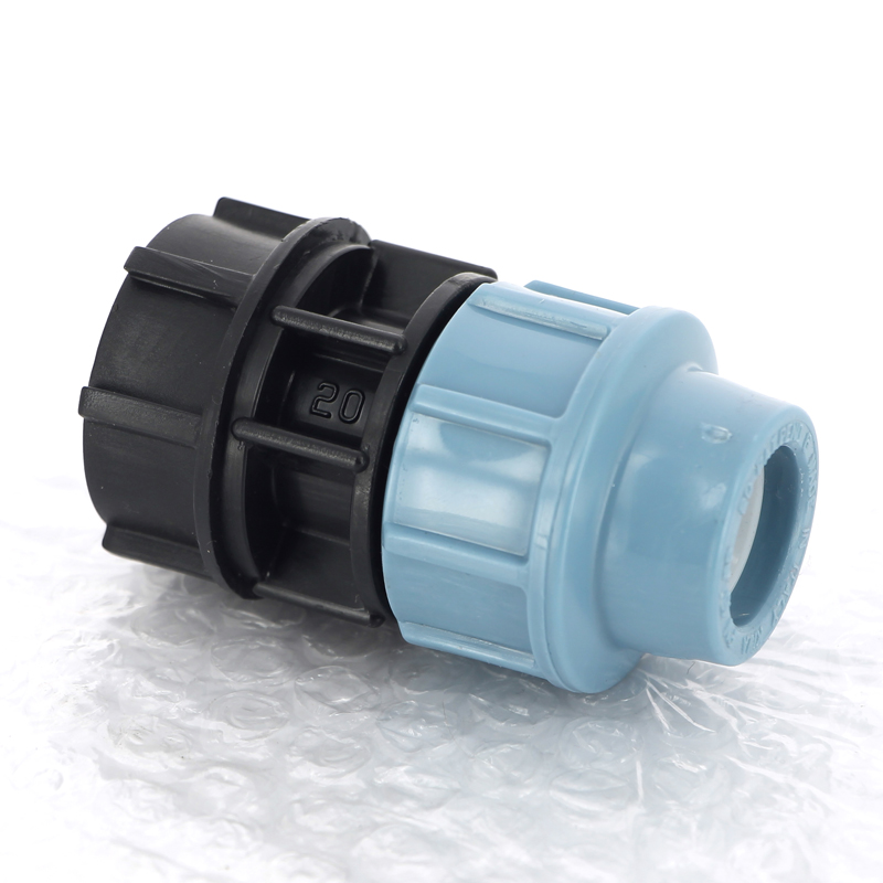 Муфта обжимная ВР 20 x 3/4" для водопроводных ПНД труб UNIDELTA