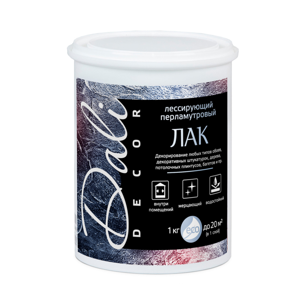 Лак лессирующий "dali-decor" перламутр. серебро 1 кг (6) "рогнеда"