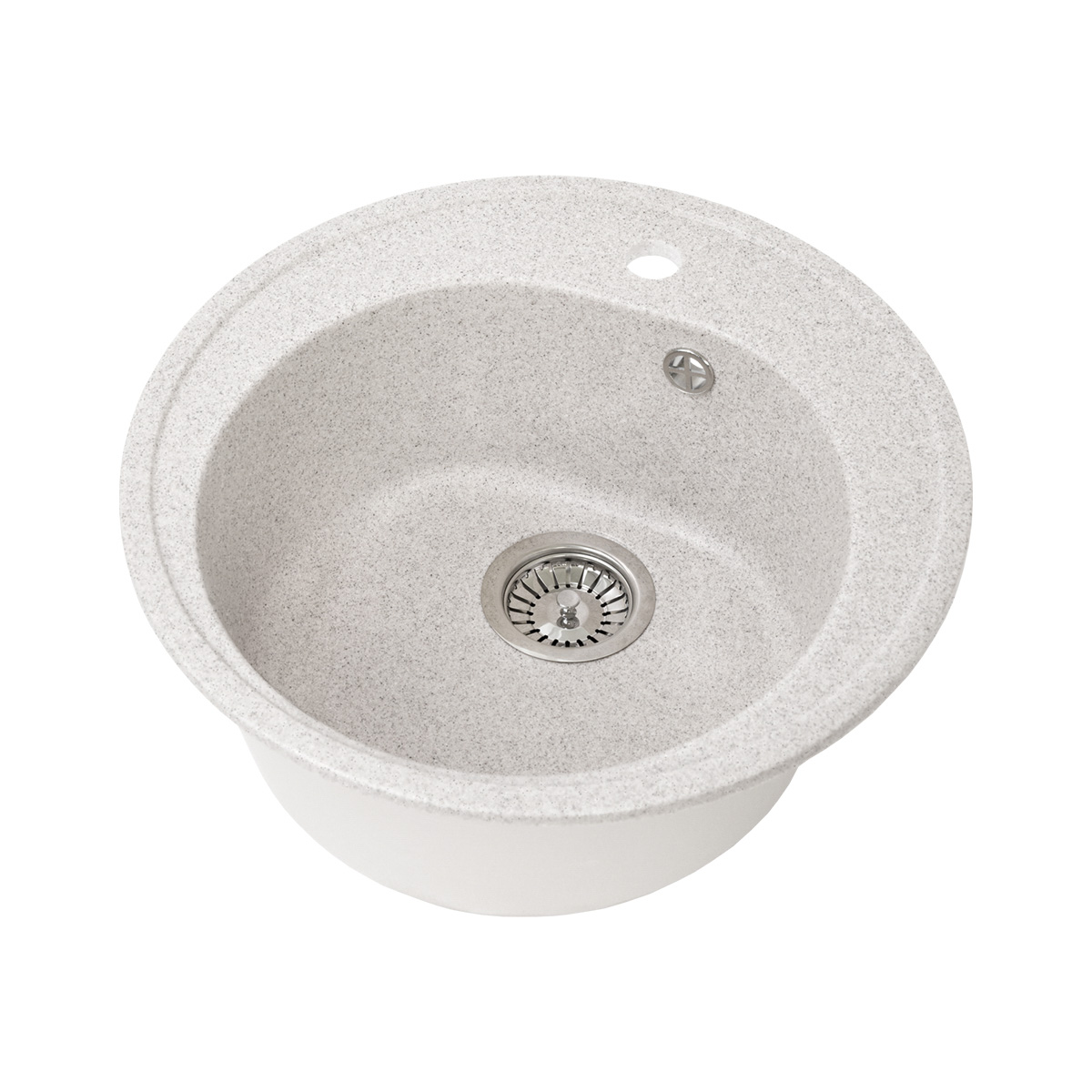 Мойка для кухни врезная искуств. камень gs-08-310 d-505 мм серая "granstones"