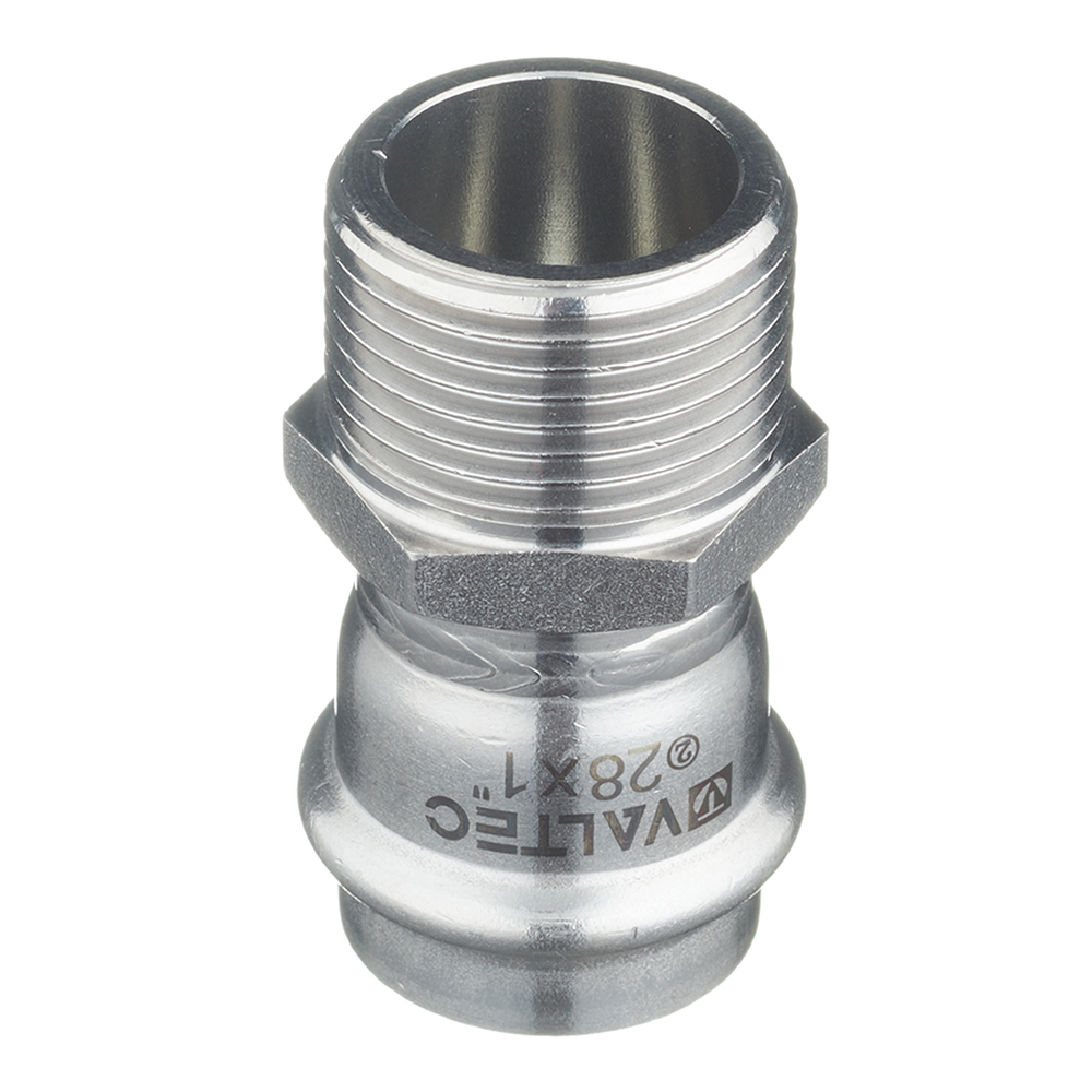 Муфта пресс-Н 28 мм х 1" нержавеющая сталь VALTEC