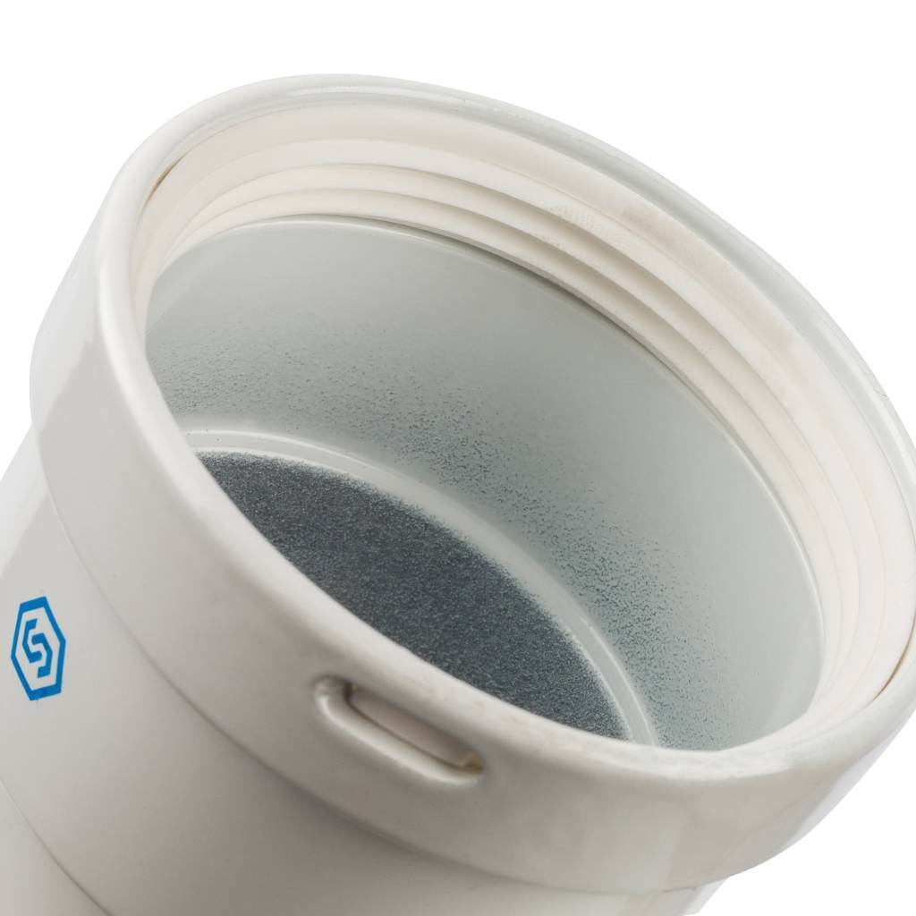 Угол 90° D=80 мм двухраструбный, для коаксиального дымохода STOUT