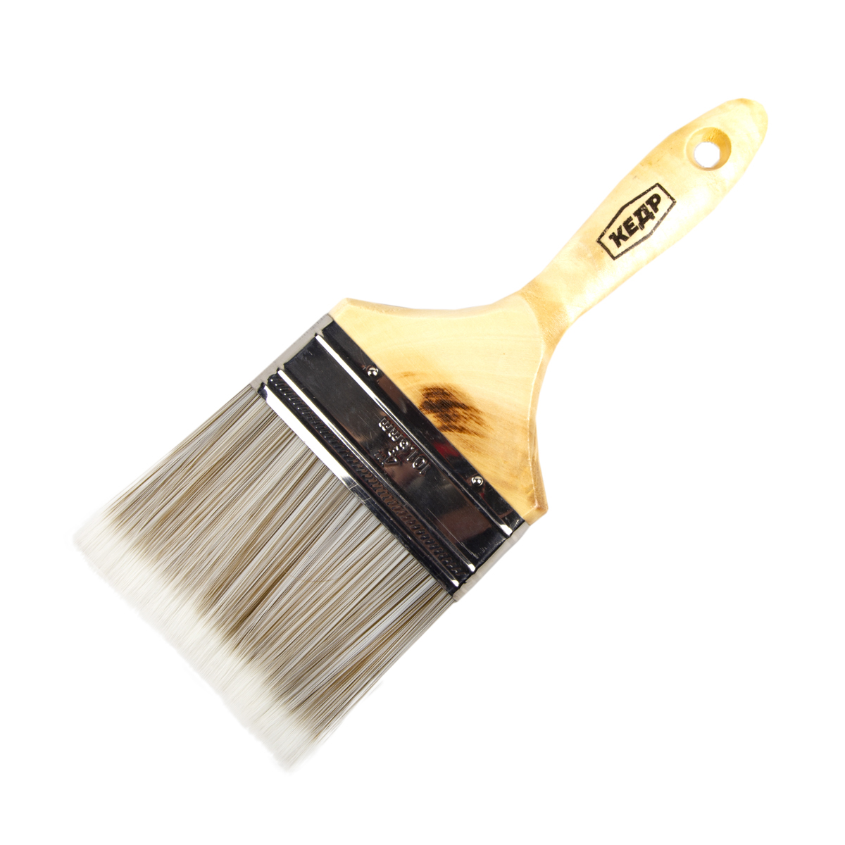 Кисть плоская "эксперт"  №4 /100 мм (12/96) искусств. щетина, дерев.ручка "кедр"  048-1540