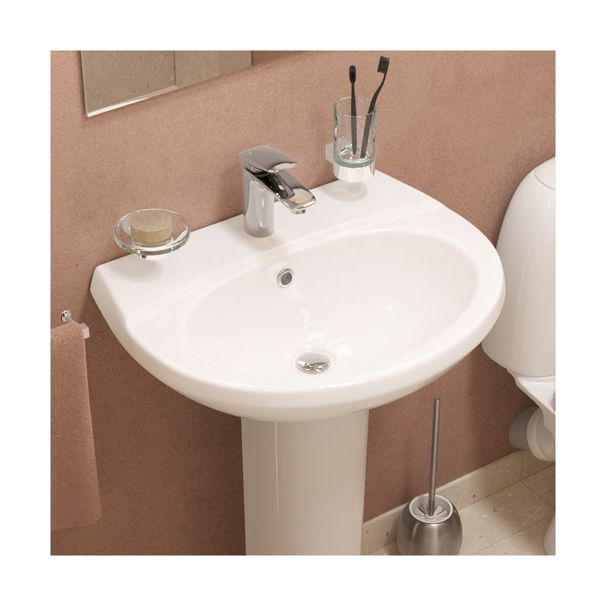 Раковина "виктория" уп белая "sanita" wb.pd/victoria/60-c/wht.g/s1