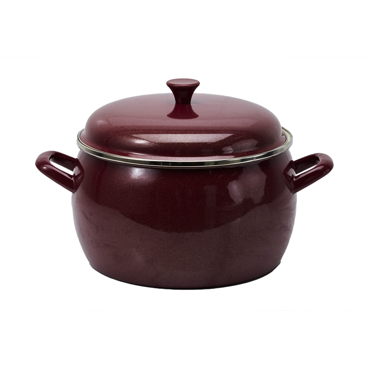 Кастрюля эмалиров. "бордо" 7,9 л, 24 см металл. крышка (1/4) "metrot"