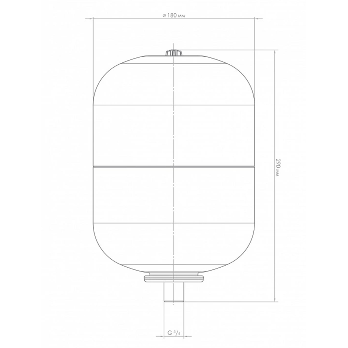 Бак расширительный для систем отопления вп 6  6 л (вертик.) (1) "джилекс"