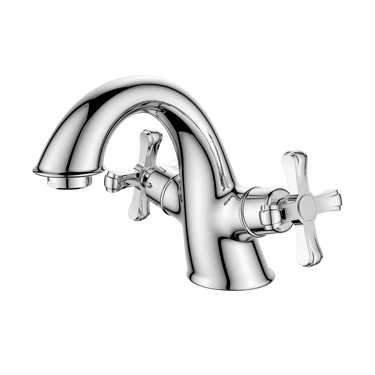 Смеситель для умывальника  dr52011 двухвентильный монолитный (1/12) "decoroom"