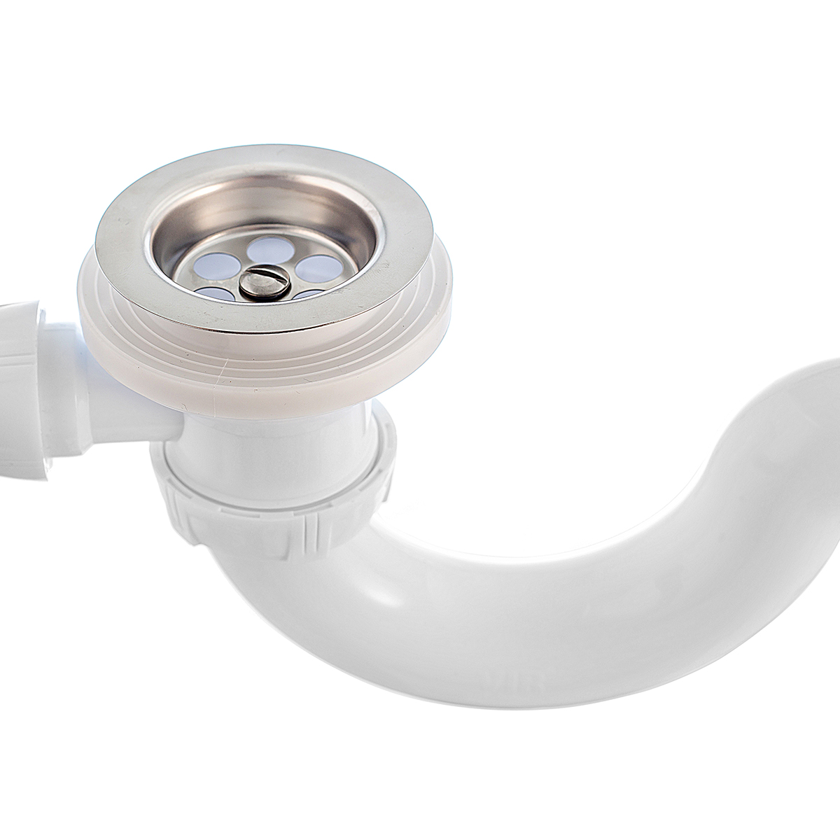 Сифон для ванн 1 1/2" х 40 мм с переливом и гофротрубой 550 мм 40х40/50 мм (1/30) "wirquin"