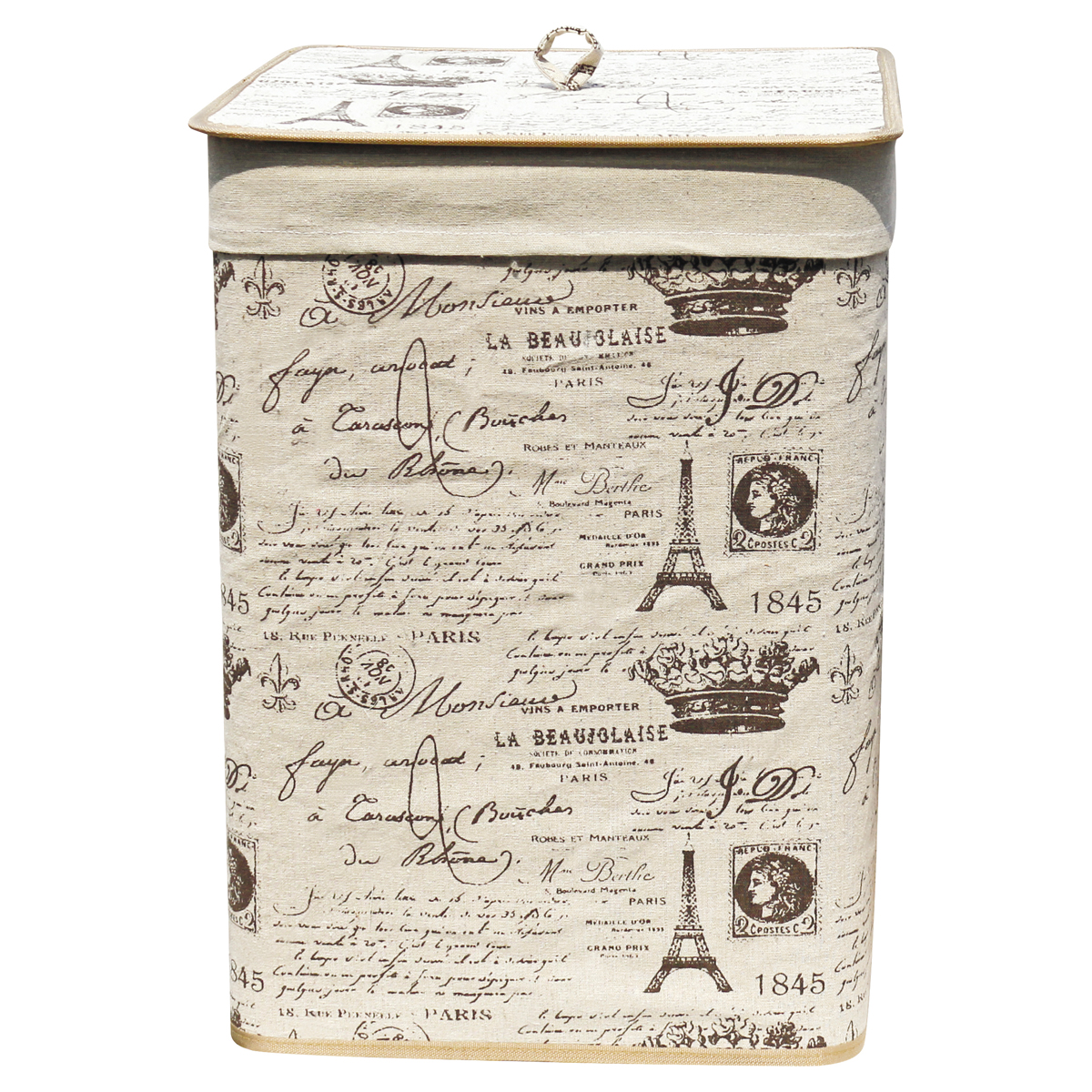 Корзина для белья blb-08-s 35*35*50 см бамбук, лен (1/12) "рыжий кот"