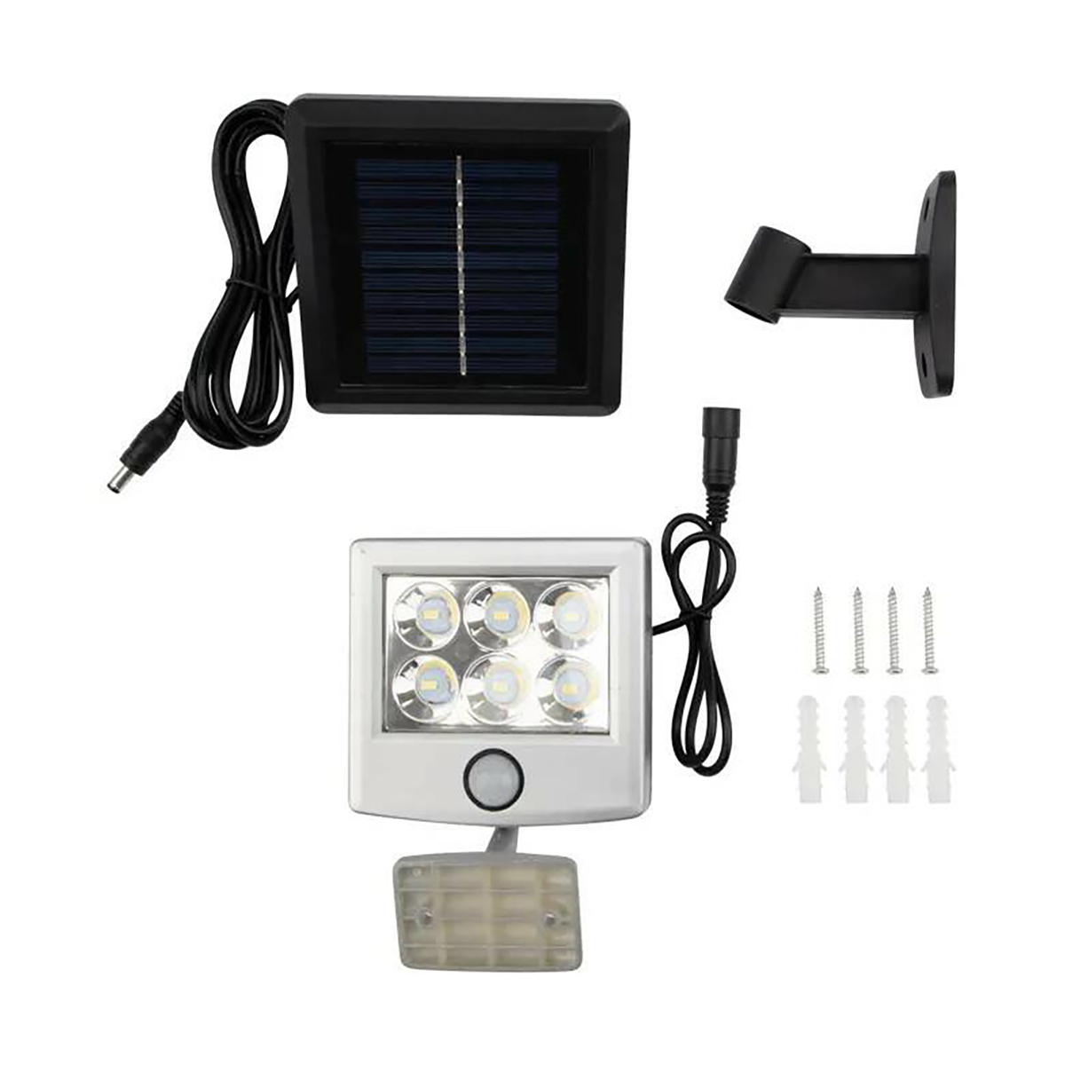 Прожектор светодиодный поворотный  98*150*30 мм с солнеч. панелью (1/24) "lamper" 602-248