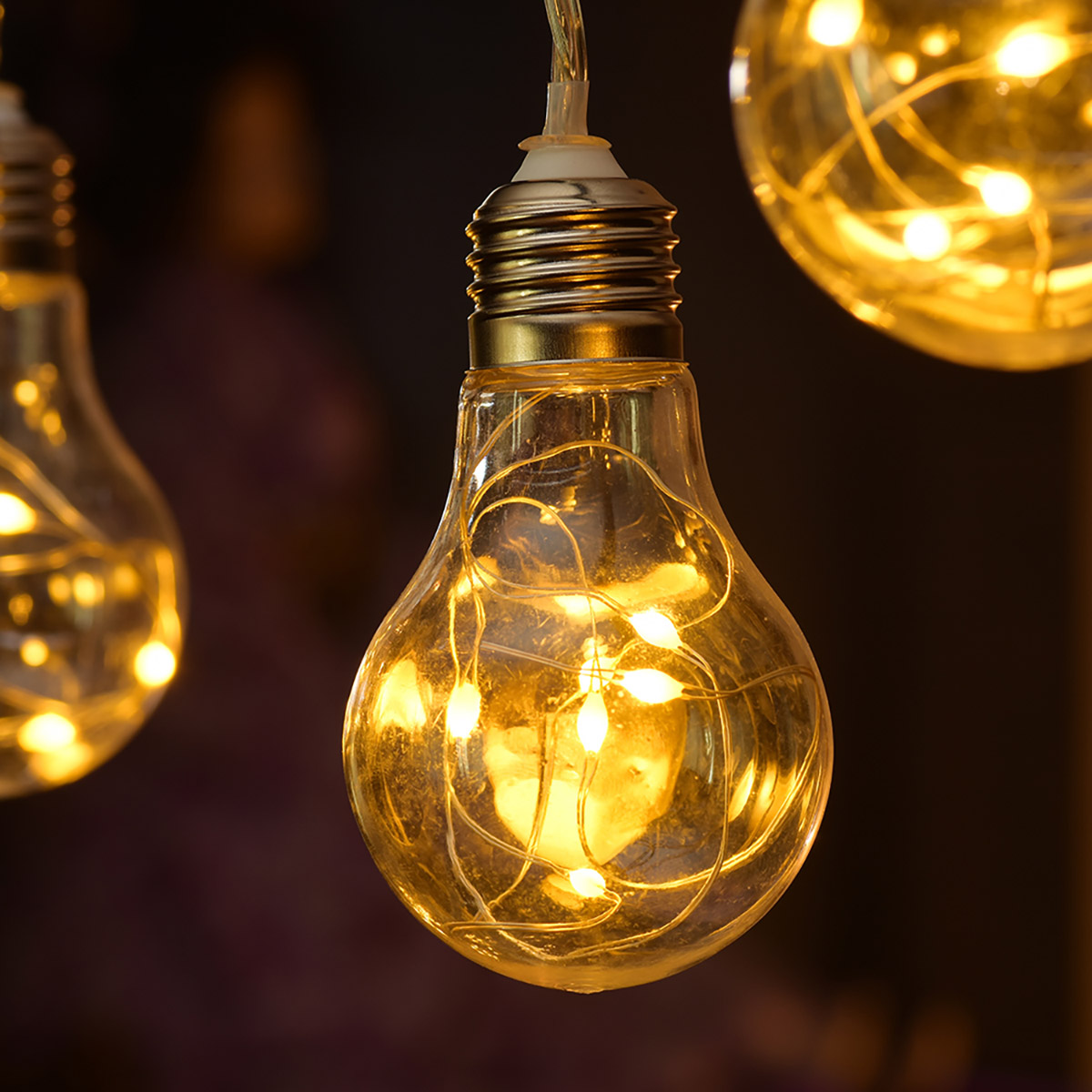 Электрогирлянда "ретро лампы" 1,8 м, 10 ламп, 8 реж., с пультом и блоком питания (1/20) "vegas"