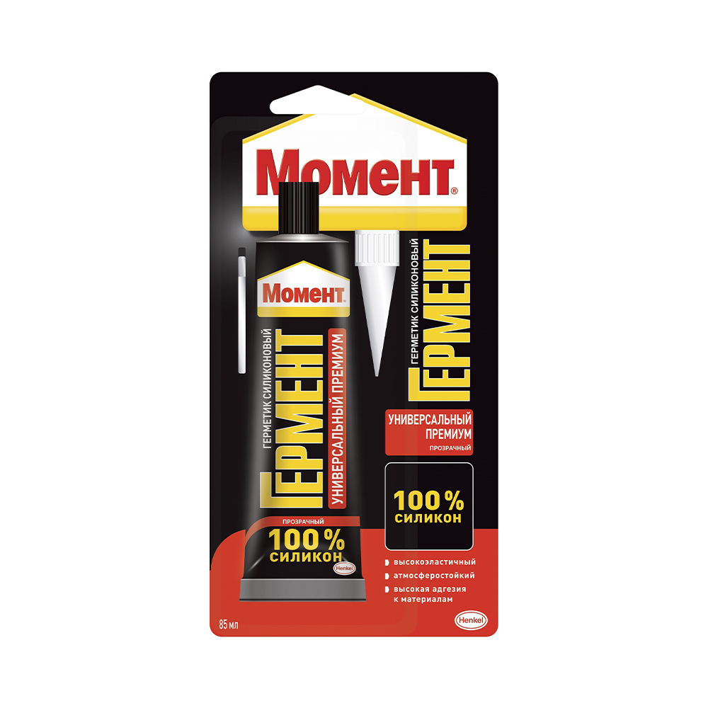 Герметик гермент силикон. универсал. премиум прозрачн.  85 мл ед. блистер (1/24) хенкель