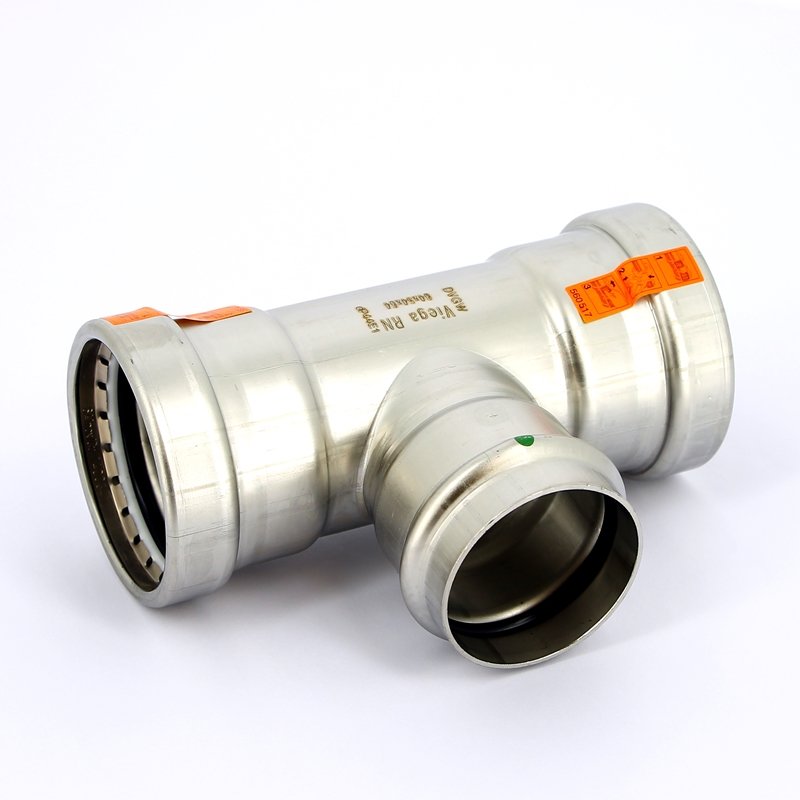 Тройник пресс 64x54x64 нержавеющая сталь Sanpress Inox VIEGA