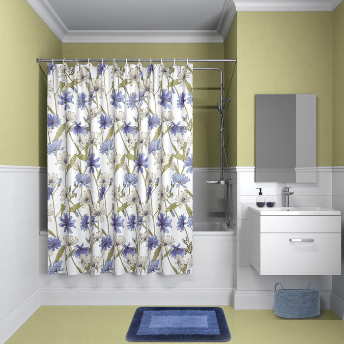 Штора для ванной 180*180 см (полиэстер) (1/20) "iddis" p05p118i11