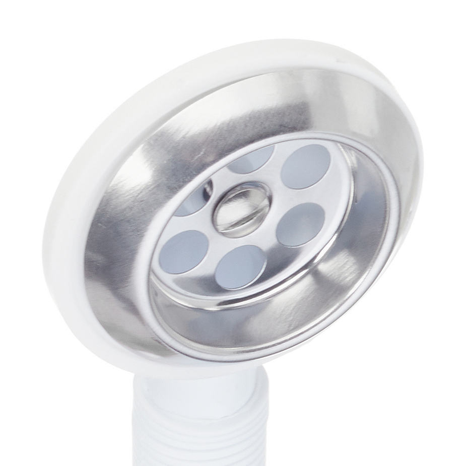 Слив-перелив с сифоном S-образный 1 1/2 х 40 мм с гофротрубой 40 x 40/50 мм WIRQUIN