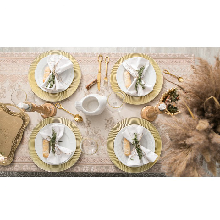 Скатерть "доляна" кружево 220*146 см (1/15) 1972214