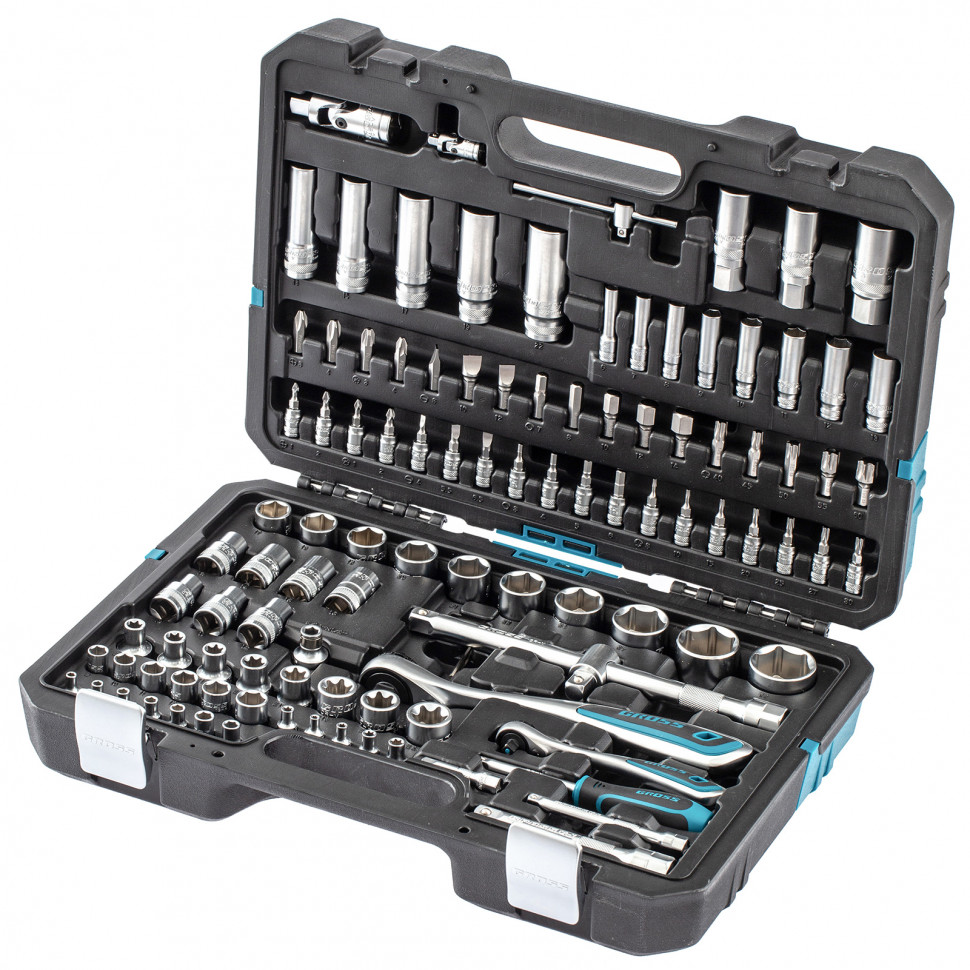 Набор инструментов 109 предметов, 120 зубьев, CrV 1/4, 1/2" Gross (14155)