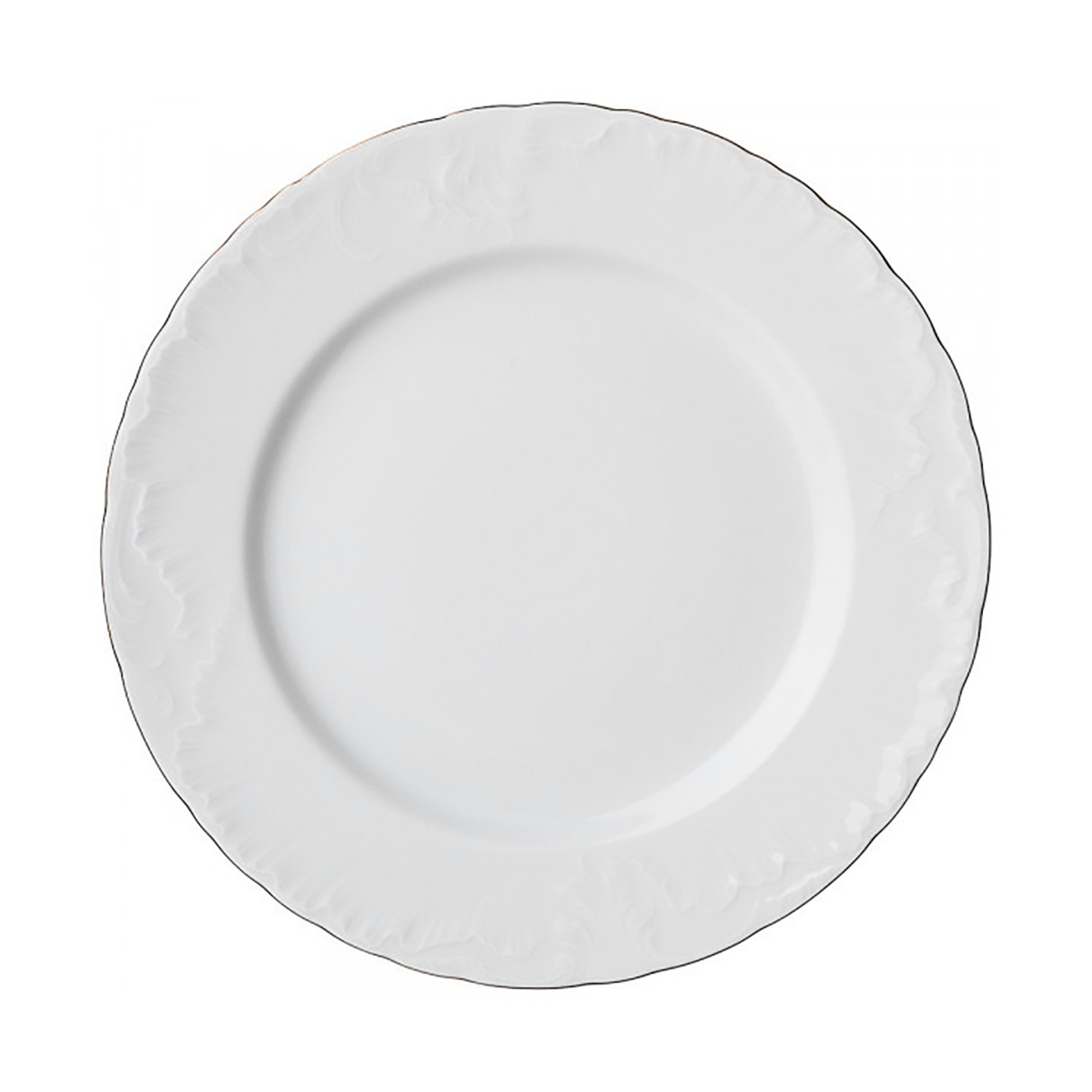 Тарелка обеденная "rococo" золотая кайма 25 см (1/6/36) "cmielow" omdz21-рококо-21