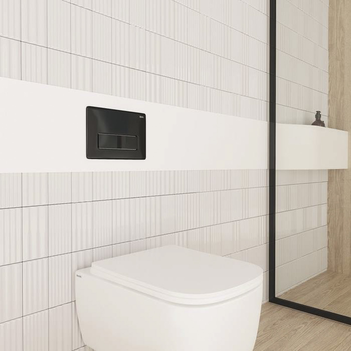 Клавиша смыва для подвесного унитаза "unifix" 010 универс. (черный) (1/40) "iddis" uni10b0i77