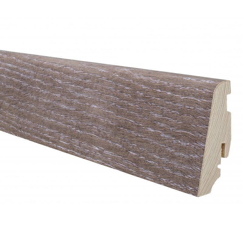 Плинтус HARO шпонированный HARO 19х58х2200/ 407730 Дуб Лава коричневый Маркант выбеленный